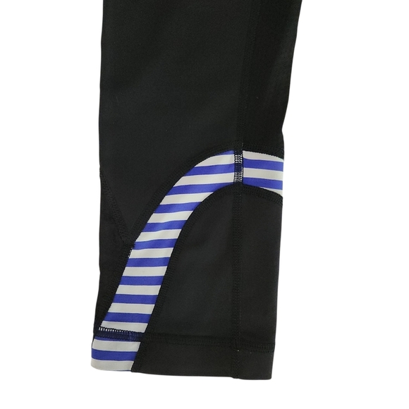 LULULEMON Run: Inspire Crop II Black / Pigment Blue White Narrow Bold size 6 - Picture 7 of 14